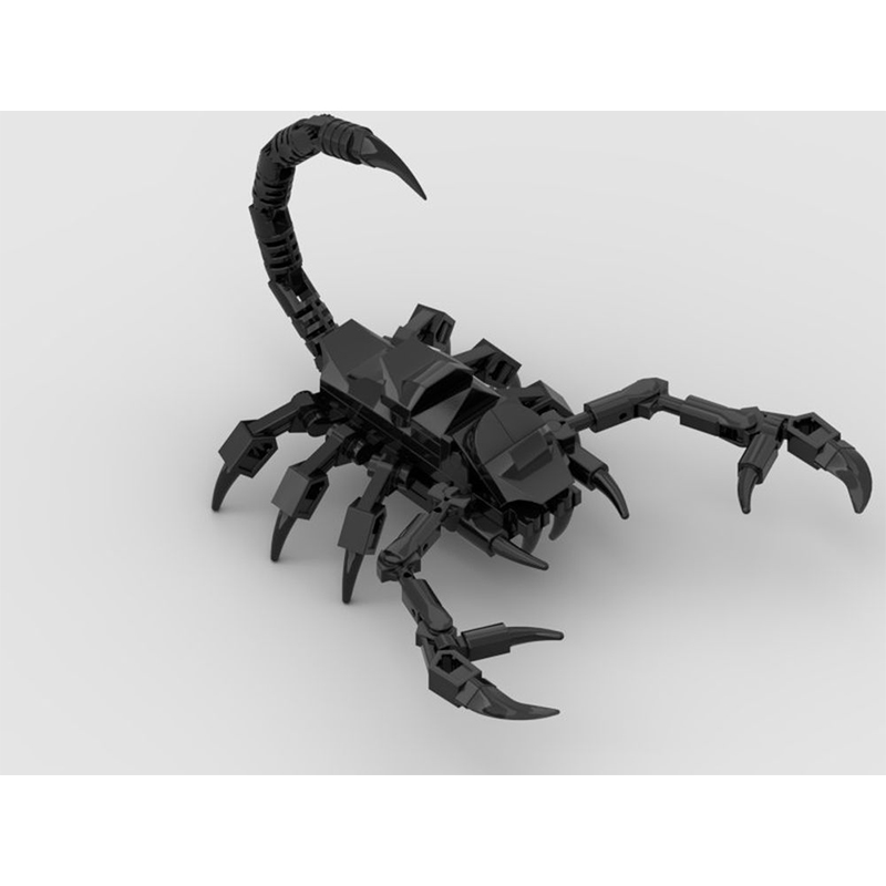 黑蝎子积木机甲动物昆虫玩具拼装益智摆件兼容乐高小颗粒moc天蝎
