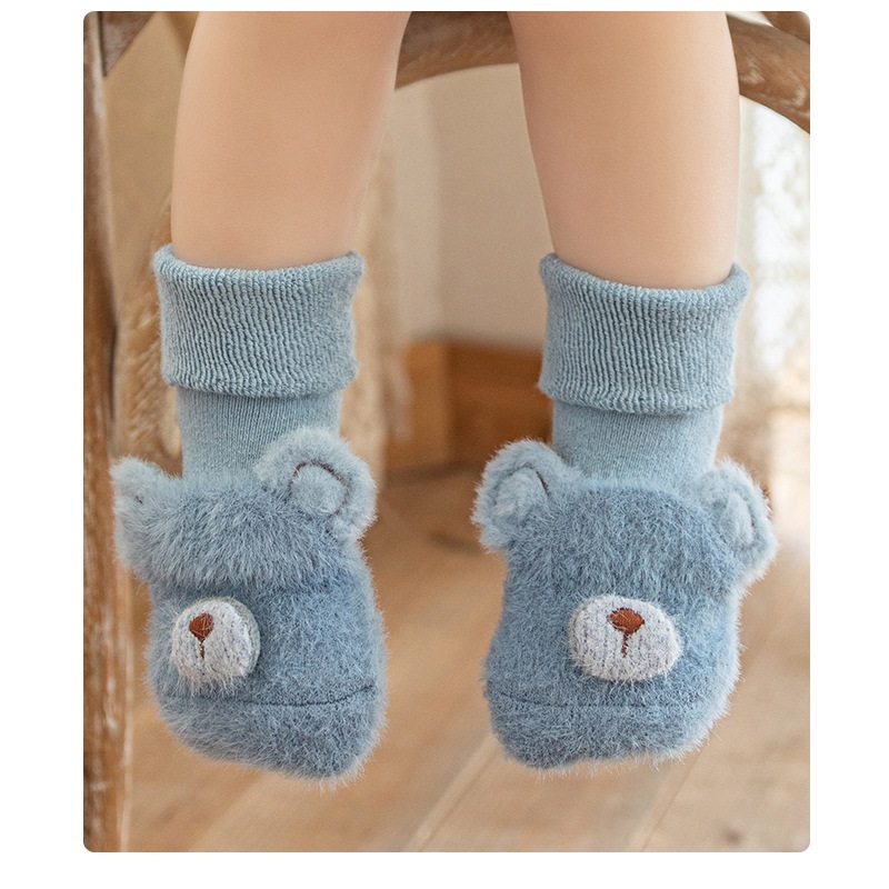 宝宝地板袜冬季1岁加厚婴儿鞋防滑儿童袜子保暖学步鞋袜6-12个月3