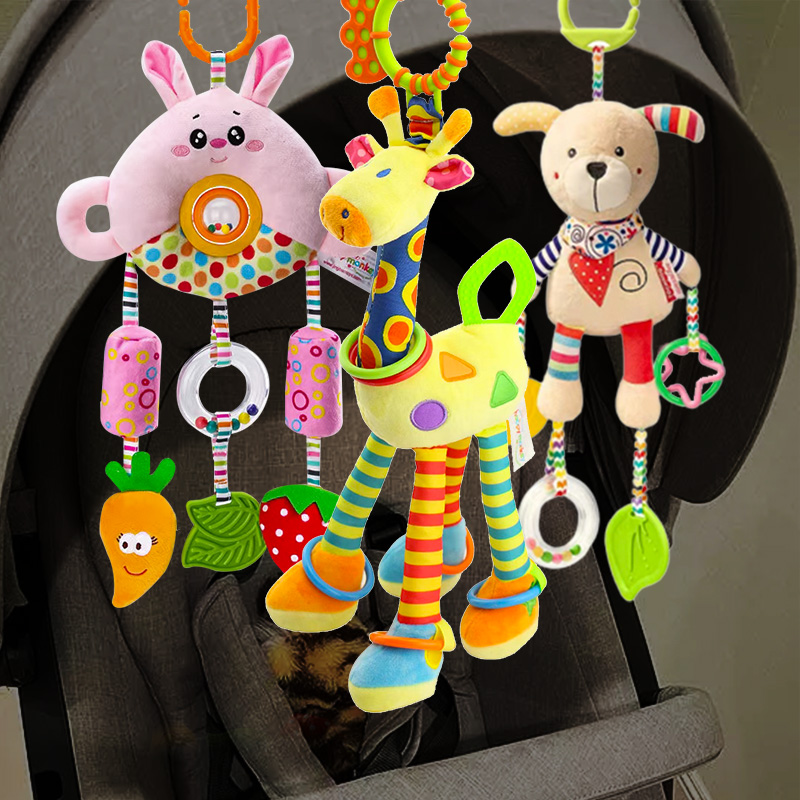 新生儿推车玩具挂件摇铃婴儿宝宝0-1岁6车载床铃安抚挂饰安全座椅