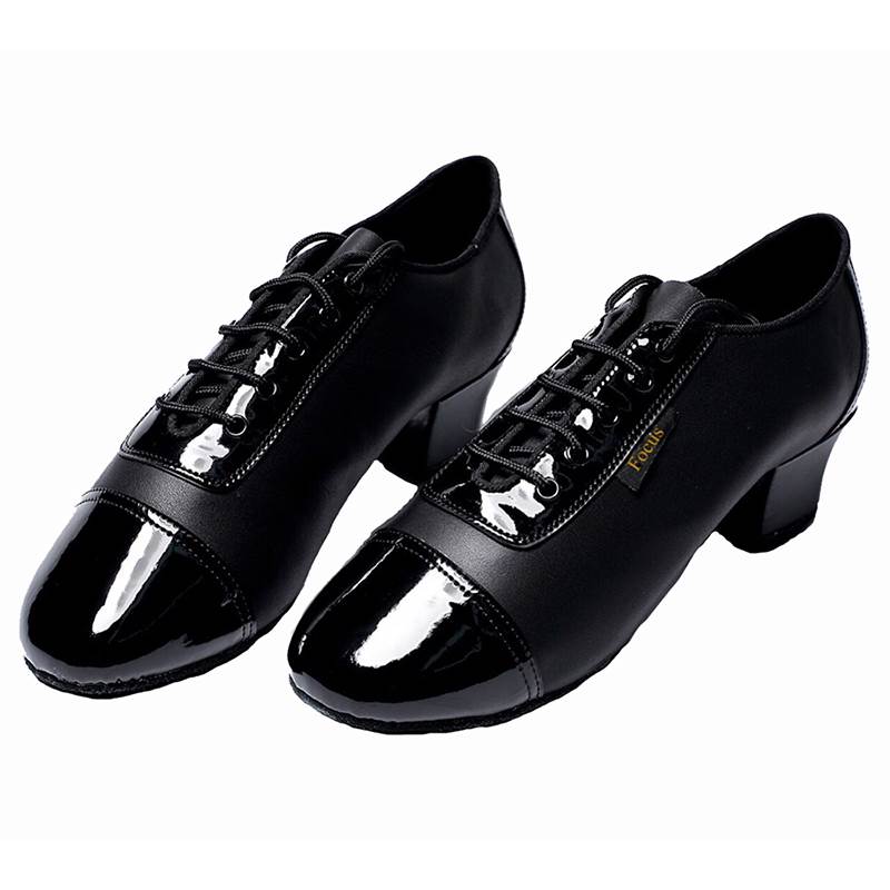 新款焦点舞鞋Fuae专业男拉丁舞男鞋比赛教练鞋漆皮头牛津布