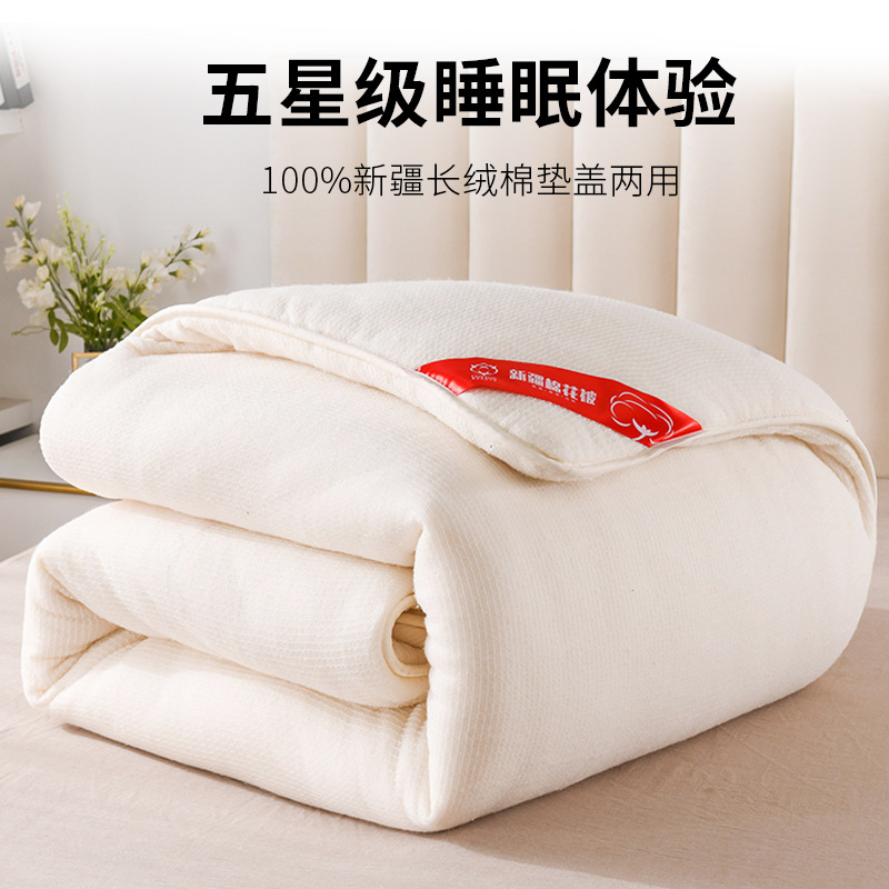2024款国货新疆棉花被被子被芯加厚冬被保暖棉花被棉胎被芯床垫被