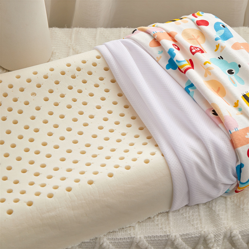 儿童枕头泰国乳胶枕护颈枕芯纯棉宝宝枕套幼儿园全棉小学生记忆枕