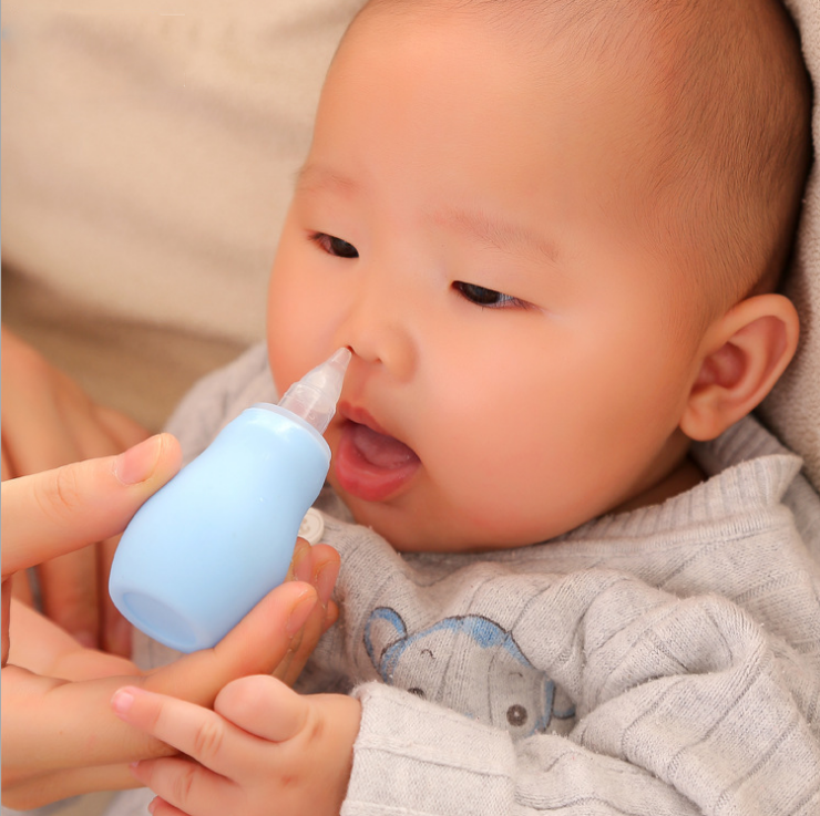 防逆流泵式手动婴儿硅胶吸鼻器宝宝吸鼻器 新生儿感冒鼻涕清洁器