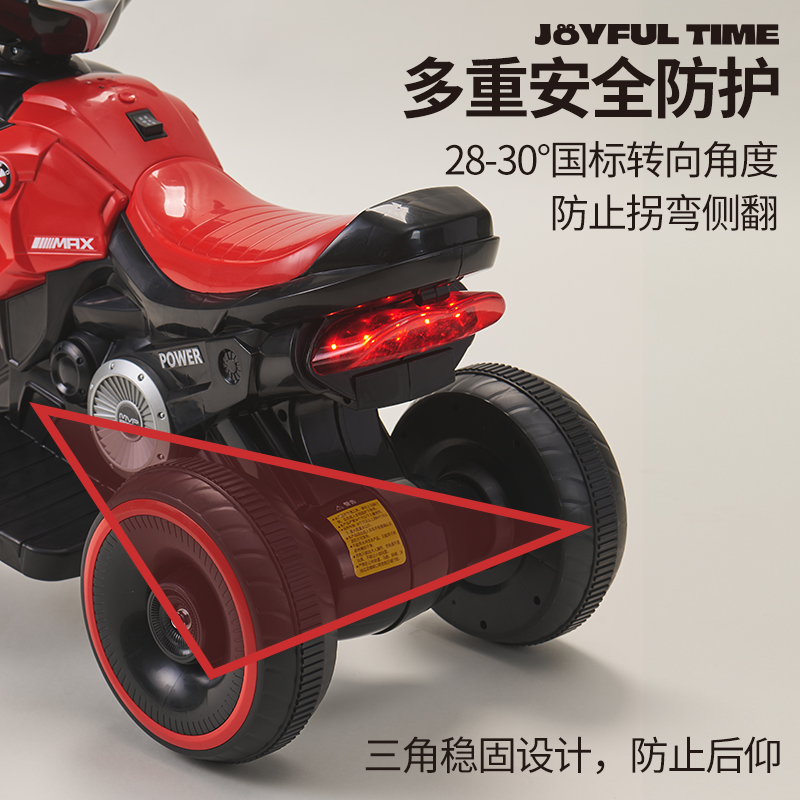 新款儿童电动摩托车宝宝三轮车充电玩具车可坐人小男女孩3-6岁童