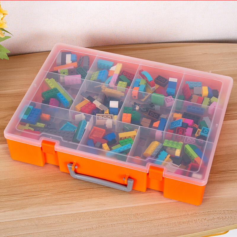 乐高收纳盒lego分类盒子装玩具积木小颗粒零件分格透明分装整理箱