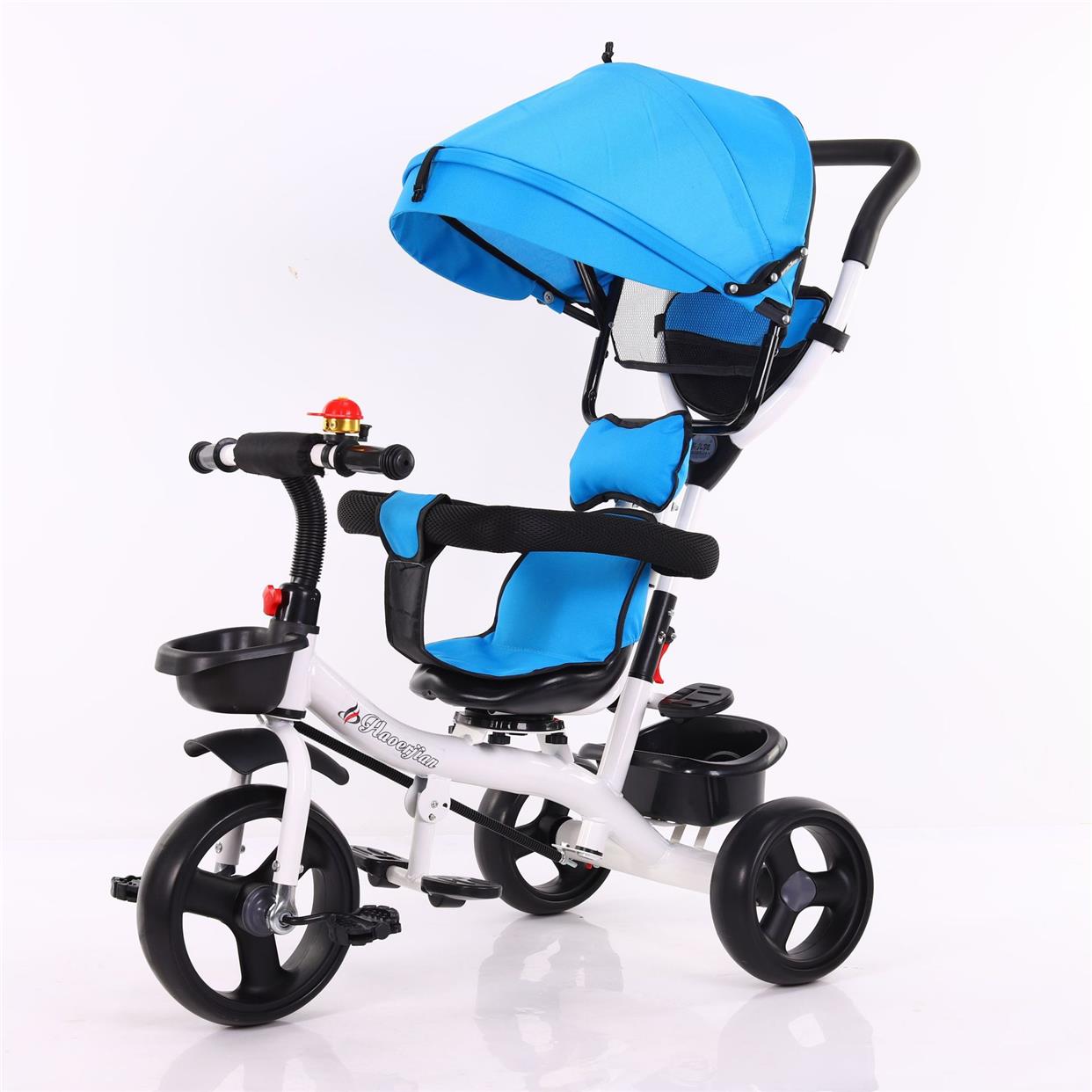 儿童三轮车脚踏车1-6宝宝自行车一键快装旋转座婴儿手推车定制