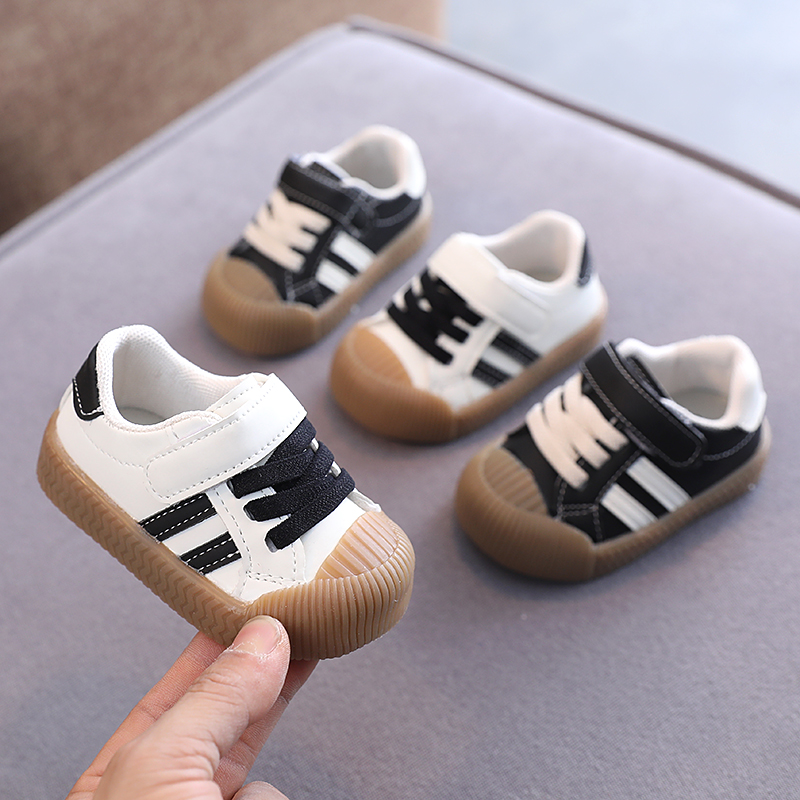 宝宝鞋子男1-3岁婴儿单鞋饼干女春秋小童软底防滑学步鞋小白鞋