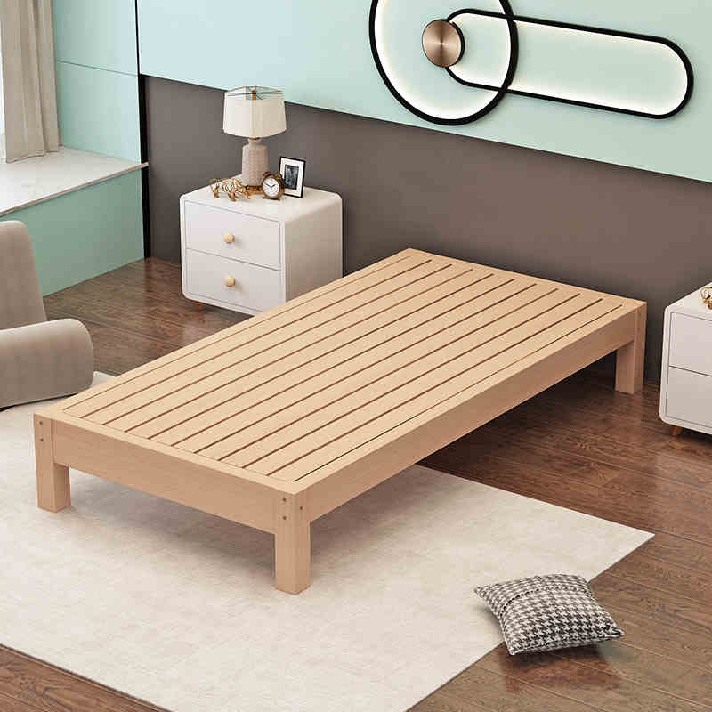 定做儿童床1.2米床榉木成人1.5米床无床头床单人床实木床现代简约