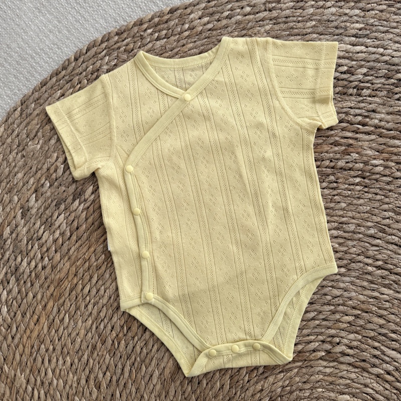 男女宝宝短袖包屁衣婴儿三角哈衣夏季超薄纯棉镂空护肚连体衣睡衣