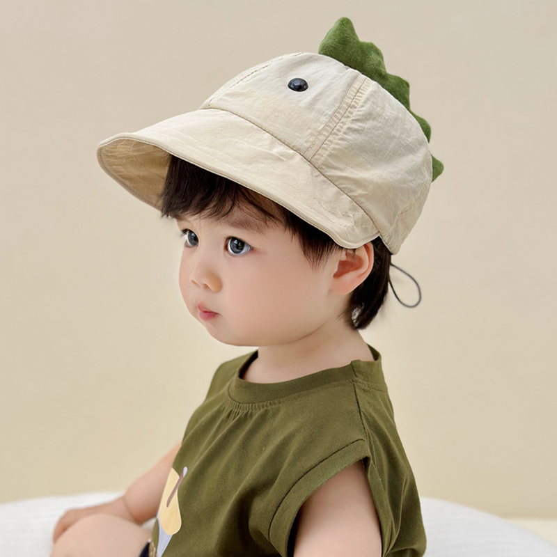 儿童帽子春秋棒球帽男女宝宝婴儿鸭舌帽恐龙夏季渔夫帽防晒遮阳帽