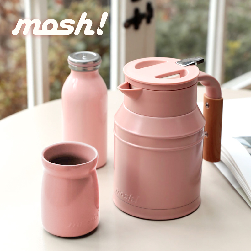 日本进口mosh保温水壶mash便携mush大容量1L热水暖壶水瓶复古牛奶