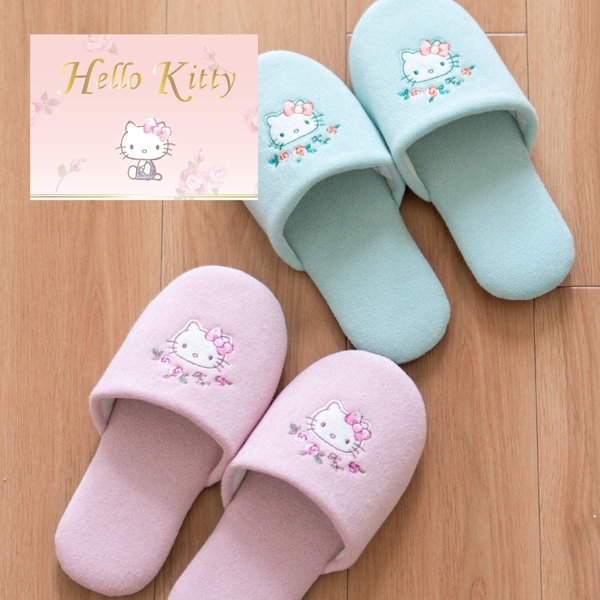 凯蒂猫Hello Kitty日本SANRIO三丽鸥 KITTY室内拖鞋 毛绒拖鞋25CM