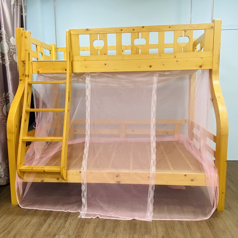 子母床蚊帐家用双层床1.5米下铺用梯形上下床1.2m高低儿童床1.35