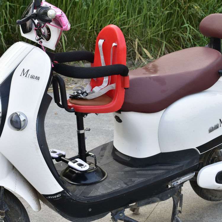 网红新款电动车前置儿童座椅摩托车宝宝座椅踏板车大小孩婴儿安全