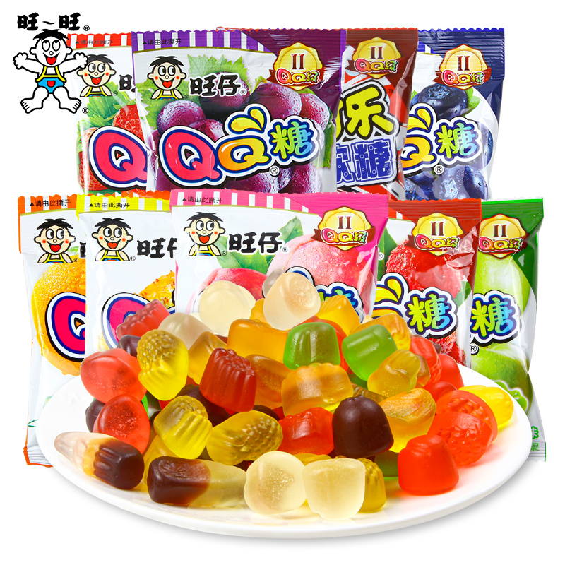 旺仔QQ糖20g/包袋装水果味果汁软糖儿童橡糖皮喜糖果