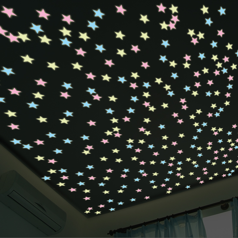 夜光贴小星星贴发光装饰品儿童床房间墙贴纸双层高低床上下铺永久