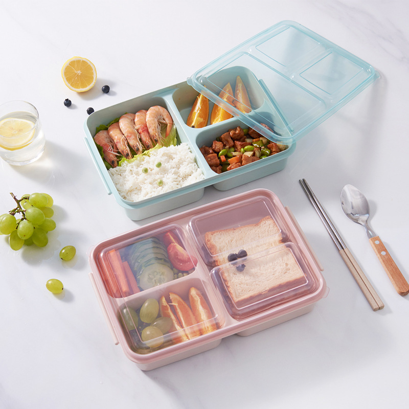 大容量学生饭盒密封饭盒午餐盒便当盒可微波炉塑料带盖保鲜盒