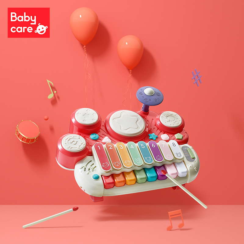 高档babycare宝宝手敲琴儿童初学可弹奏乐器益智玩具婴幼儿手拍鼓