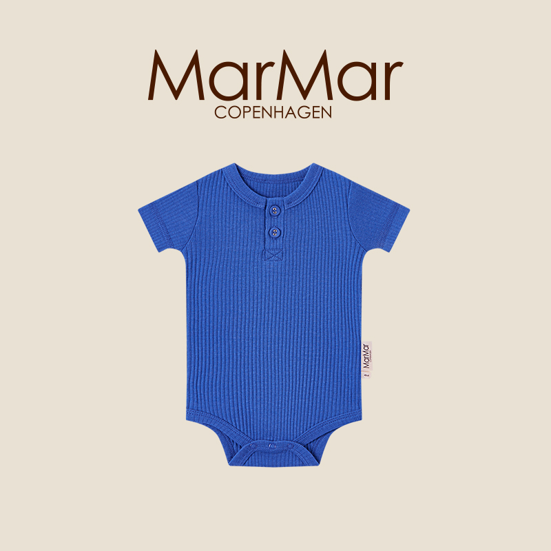 MarMar2023新品婴儿短袖包屁衣男女宝宝开扣哈衣婴幼儿夏季爬爬服