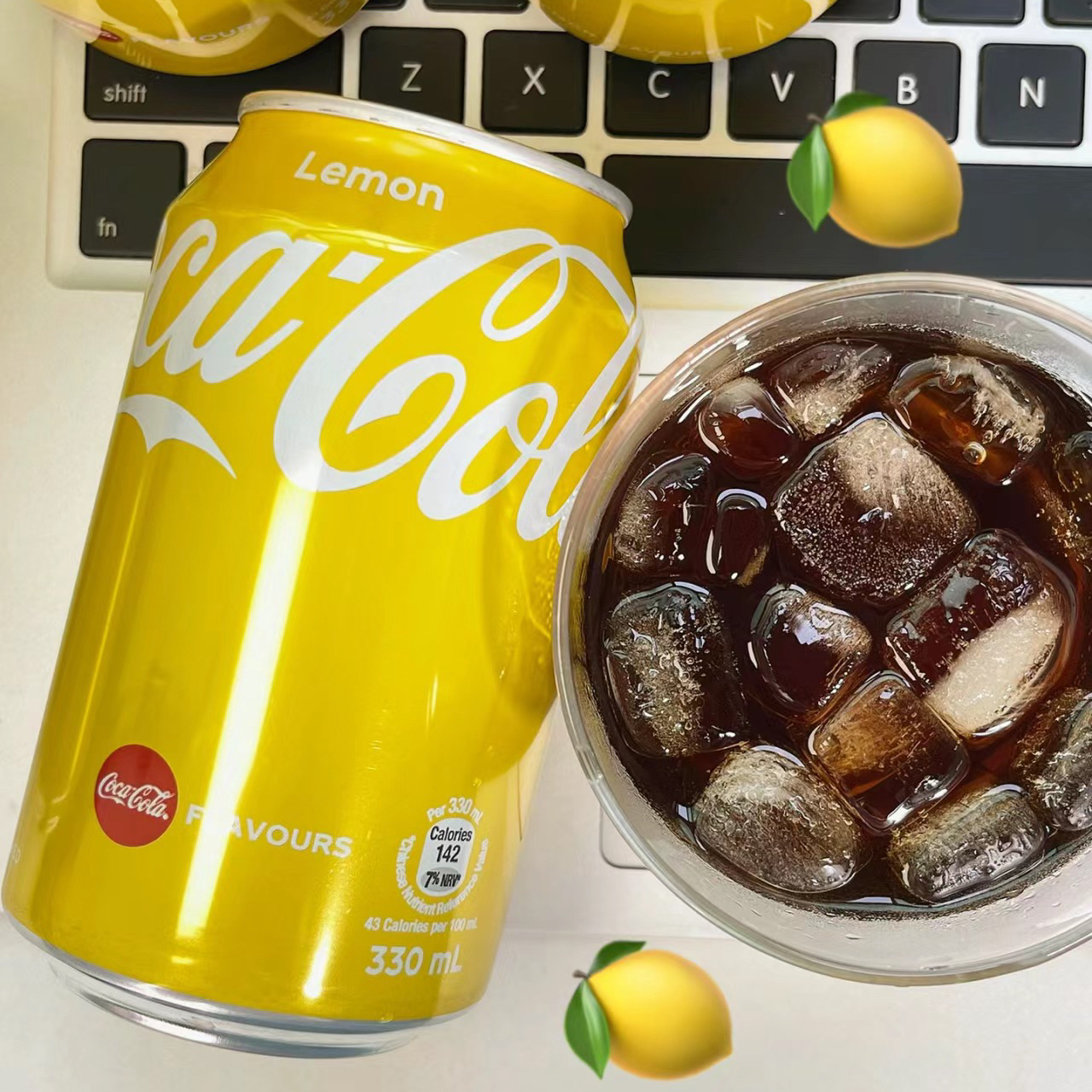 巨冰爽！6罐港版柠檬可乐罐装碳酸夏天办公解暑冰柠檬可乐听可乐