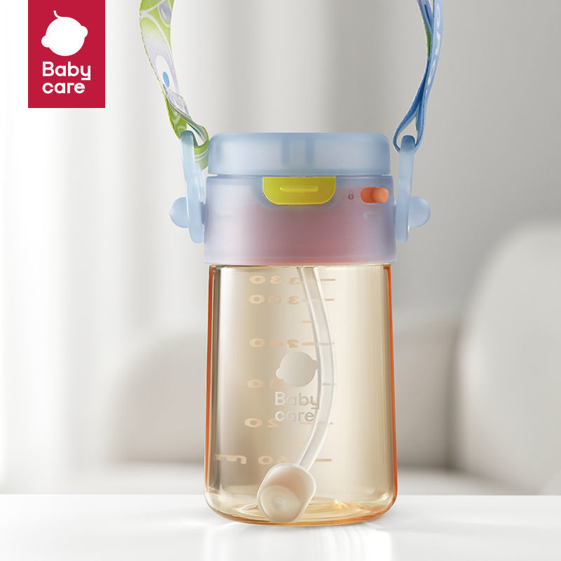 babycare果冻学饮杯吸管杯宝宝婴儿儿童水杯6个月以上ppsu水壶