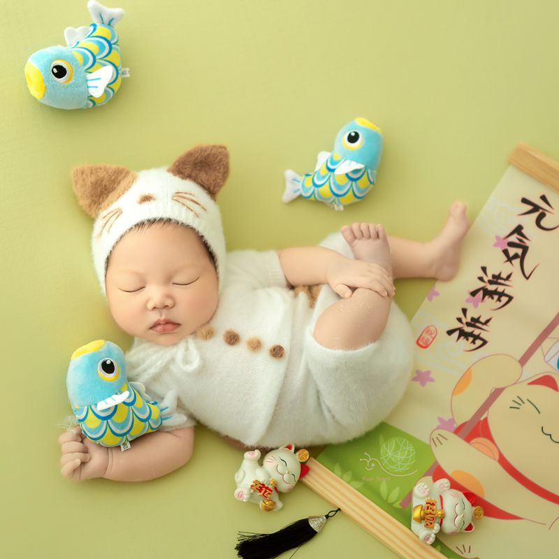 儿童摄影主题服装满月婴儿拍照道具新生儿宝宝衣服影楼卡通主题