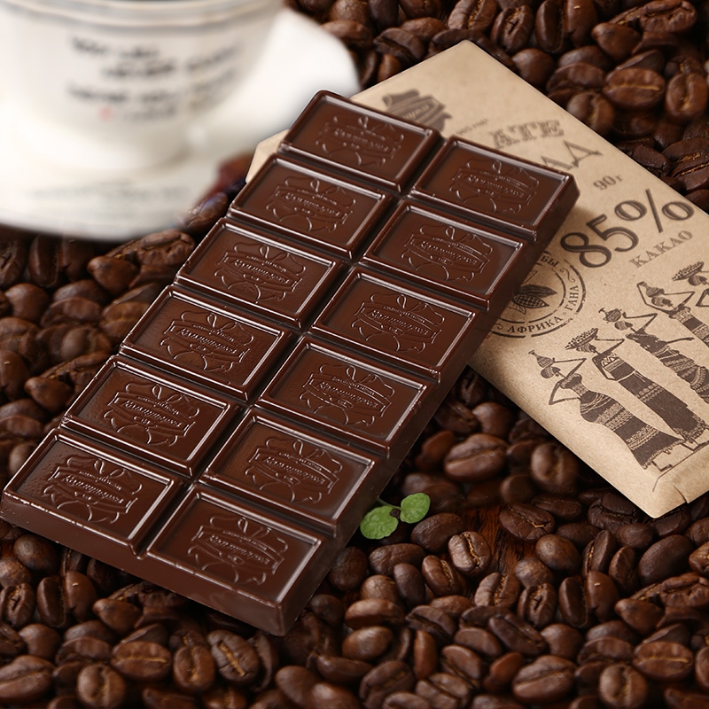 进口俄罗斯巧克力康美纳卡牌纯可可脂黑巧克力口味齐全网红小零食