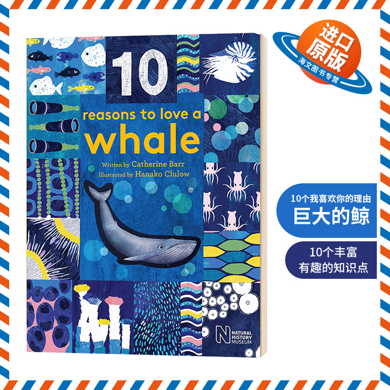 十个我喜欢你的理由 巨大的鲸 英文原版 精装 10 Reasons to Love a Whale 10个我喜欢你的理由 动物科普绘本 保护动物 亲子读物