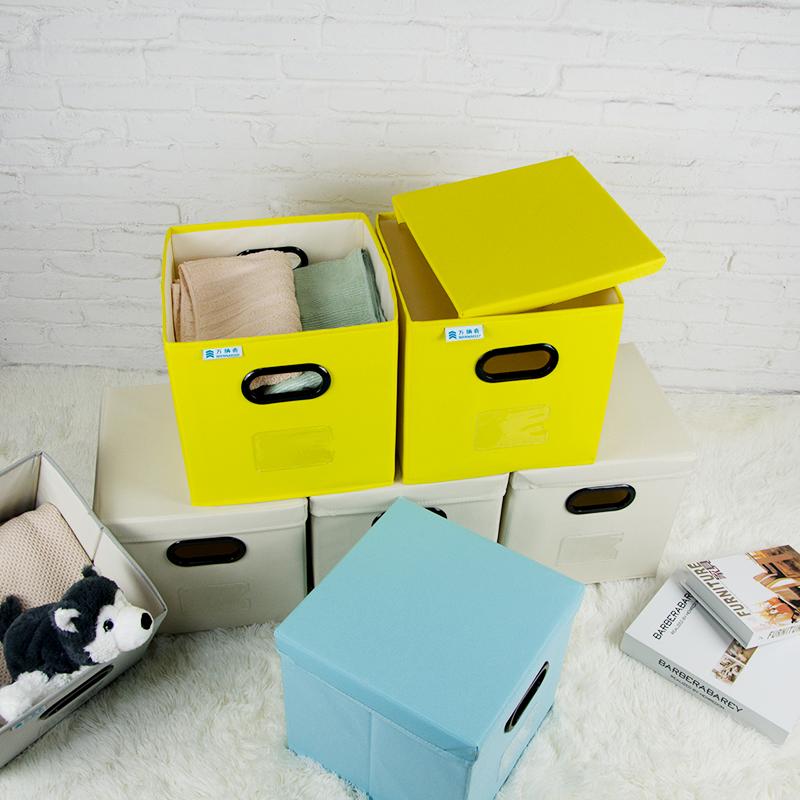 正方形收纳盒定制可折叠抽屉式格子柜家居衣服玩具书本布艺储物箱