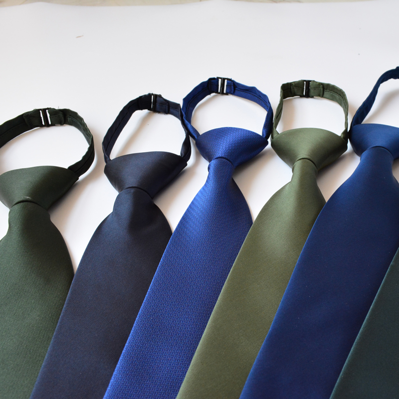 六色可选 演出拉链式领带 免系懒人常服绿色领带