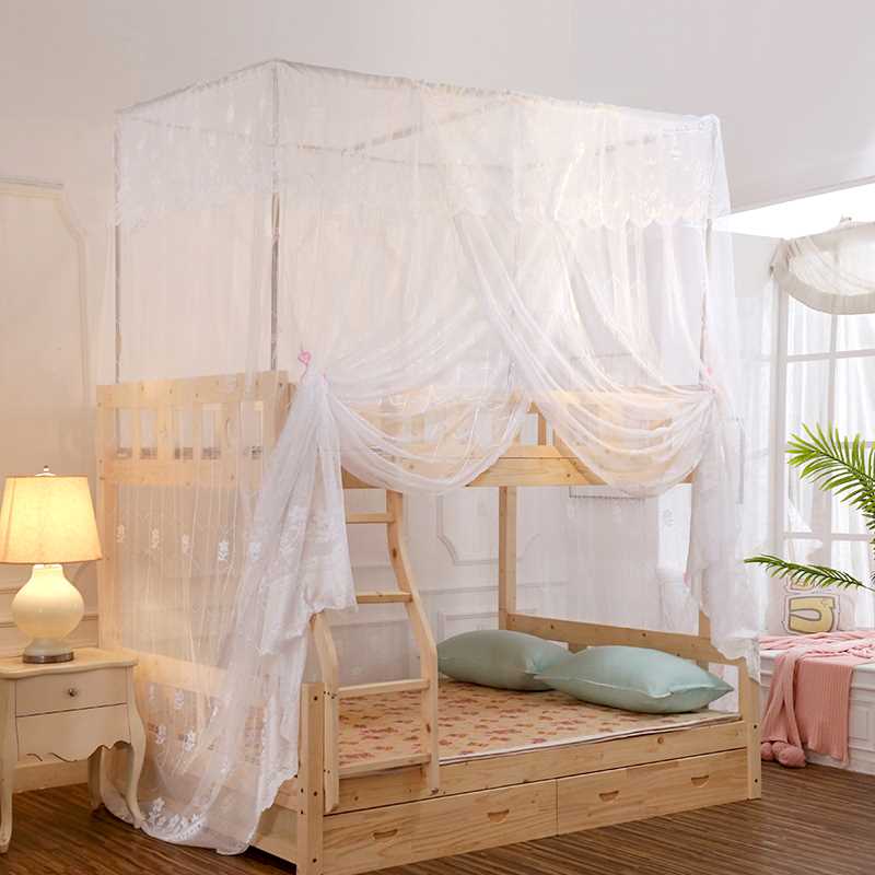 抖音上下床蚊帐子母床上下铺1.5米一体1.2米实木儿童床双层床高低