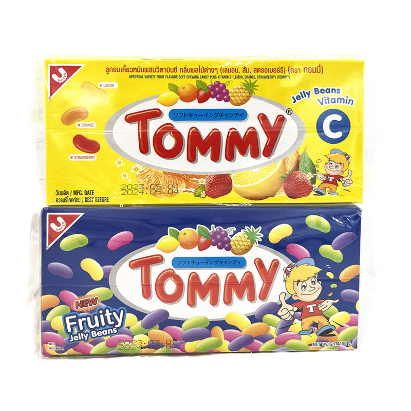 泰国进口UNITED TOMMY水果味软糖180g儿童糖果独立包装怀旧小零食