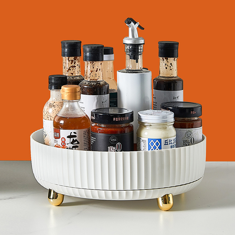 极速厨房可旋转调料置物架多功能360度调味酱油醋收纳架子轻奢水