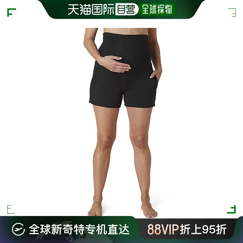 香港直邮潮奢 beyond yoga 女士舒适抓绒孕妇装翻折短裤
