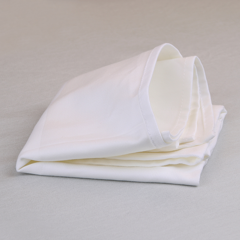 纯棉布艺餐巾白色餐巾布口布酒店专用折花口布西餐用围嘴布餐巾布