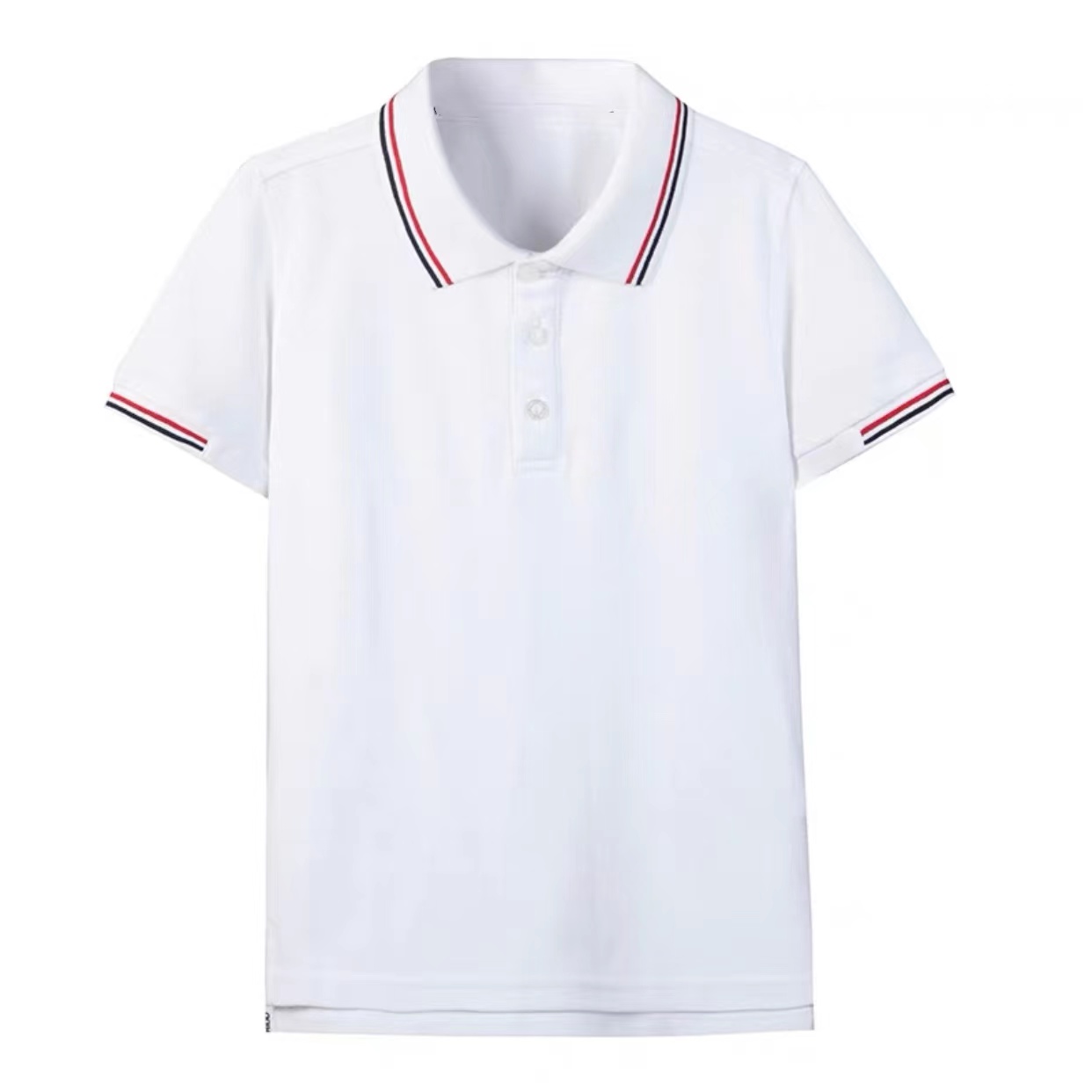 英伦学院风校服中小学生男女童运动短袖T恤 男女童白色polo衫