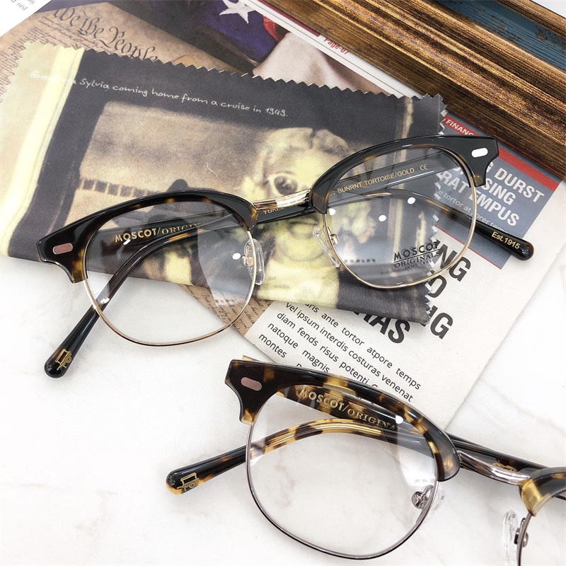 MOSCOT灰色眼镜架玛士高眉线眼镜框复古板材近视镜架yukel男女款