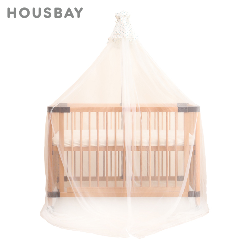 和氏贝婴儿床蚊帐带支架伸缩可升降加密落地宝宝儿童宫廷式防蚊罩