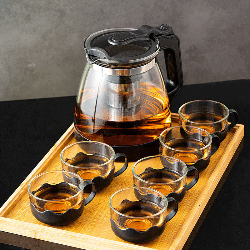 泡茶壶大容量茶水分离器过滤网耐高温不锈钢水防爆功夫泡茶壶套装