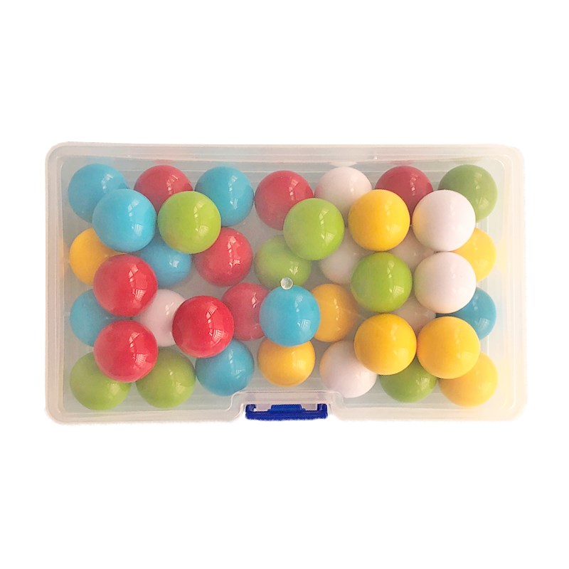 现货速发塑料实心小球20mm计数小球数学教具轨道小球玩具彩色弹珠