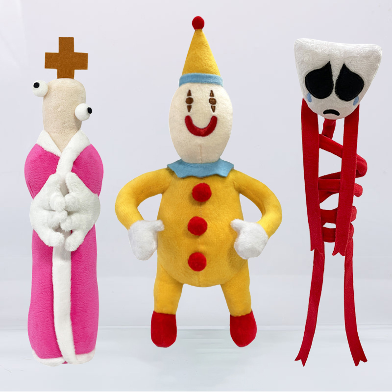 神奇数字马戏团黄色小丑的玩具毛绒公仔十字架人和弹簧人玩偶抱枕