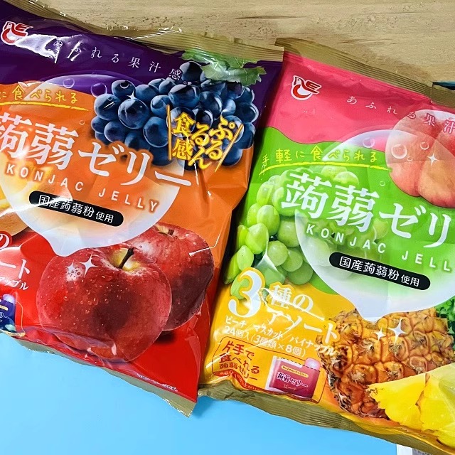日本进口ACE蒟蒻果汁果冻白桃凤梨青提多种口味混装24枚儿童零食