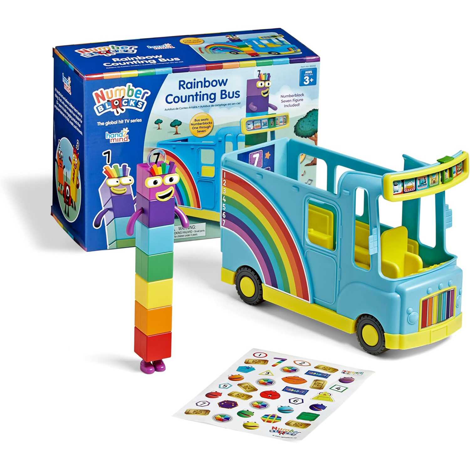 数字积木彩虹计数巴士1至7号12首歌曲声音玩具正版 Rainbow Bus