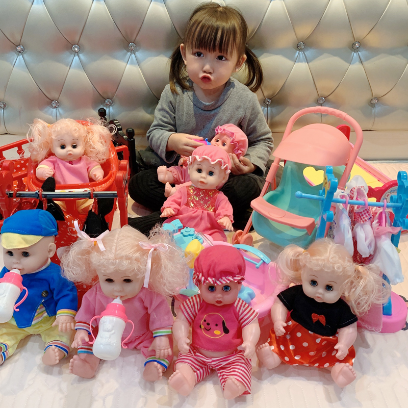 儿童仿真娃娃床玩具过家家换装衣服幼儿园区域角材料女孩生日礼物