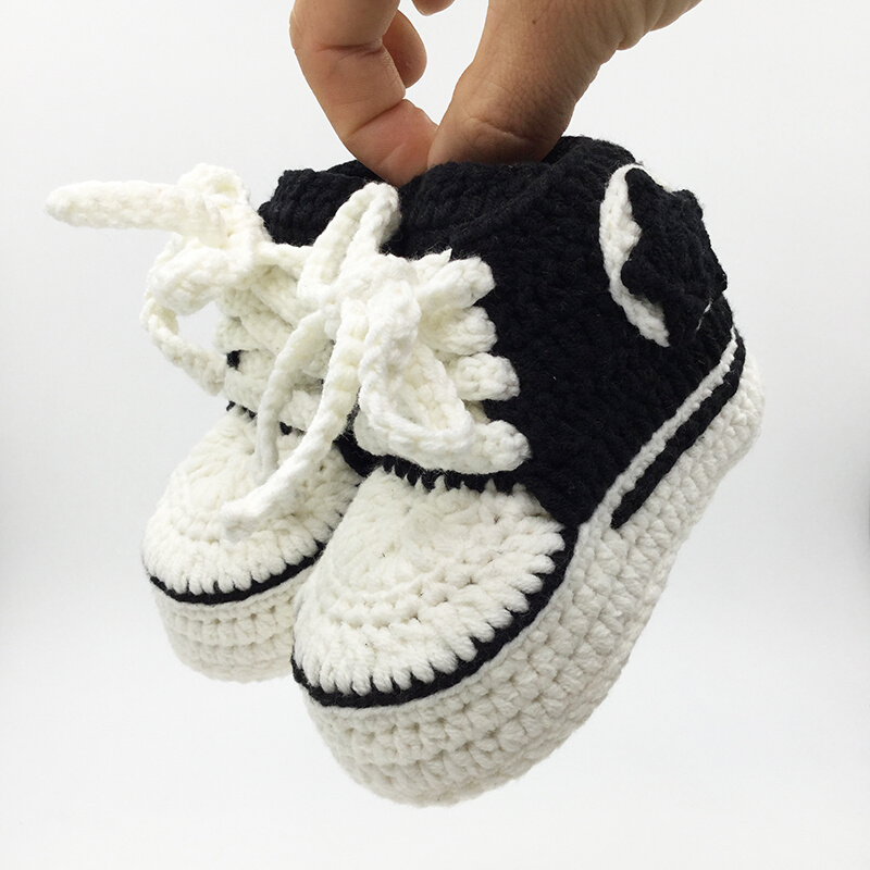 婴儿手工编织鞋系带0一6月婴儿鞋袜春秋鞋子婴儿球鞋新生儿软底鞋