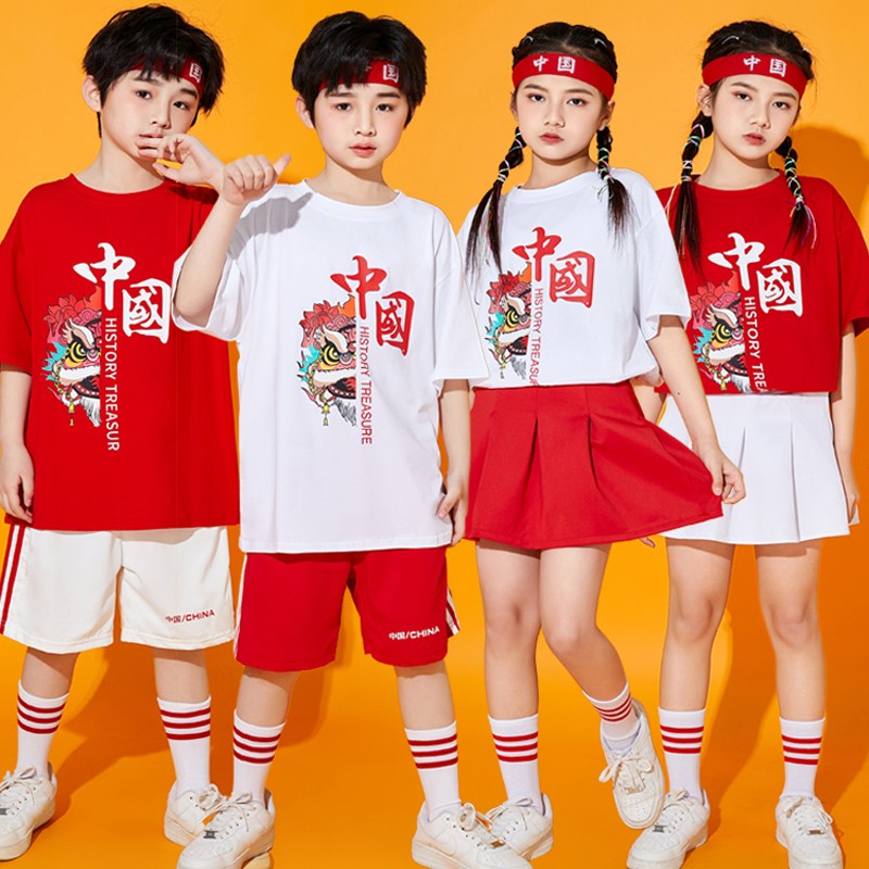 儿童啦啦队演出中小学生春夏运动会开幕式班服幼儿园舞蹈表演服装