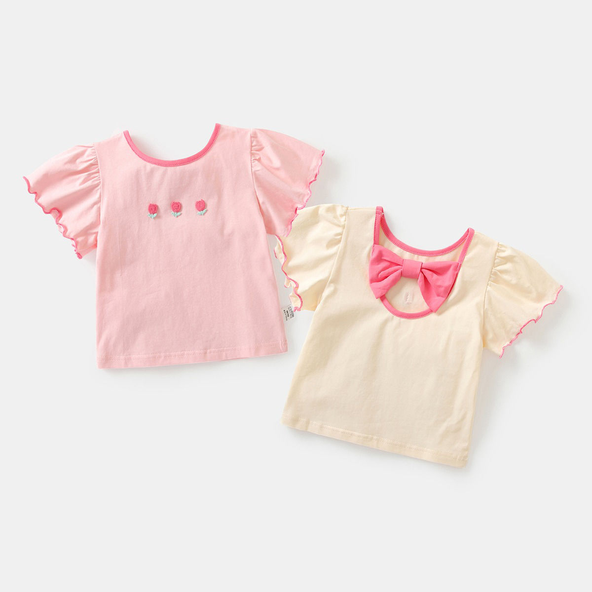 女童短袖t恤夏装儿童洋气百搭上衣女宝宝婴儿夏季薄款体恤打底衫