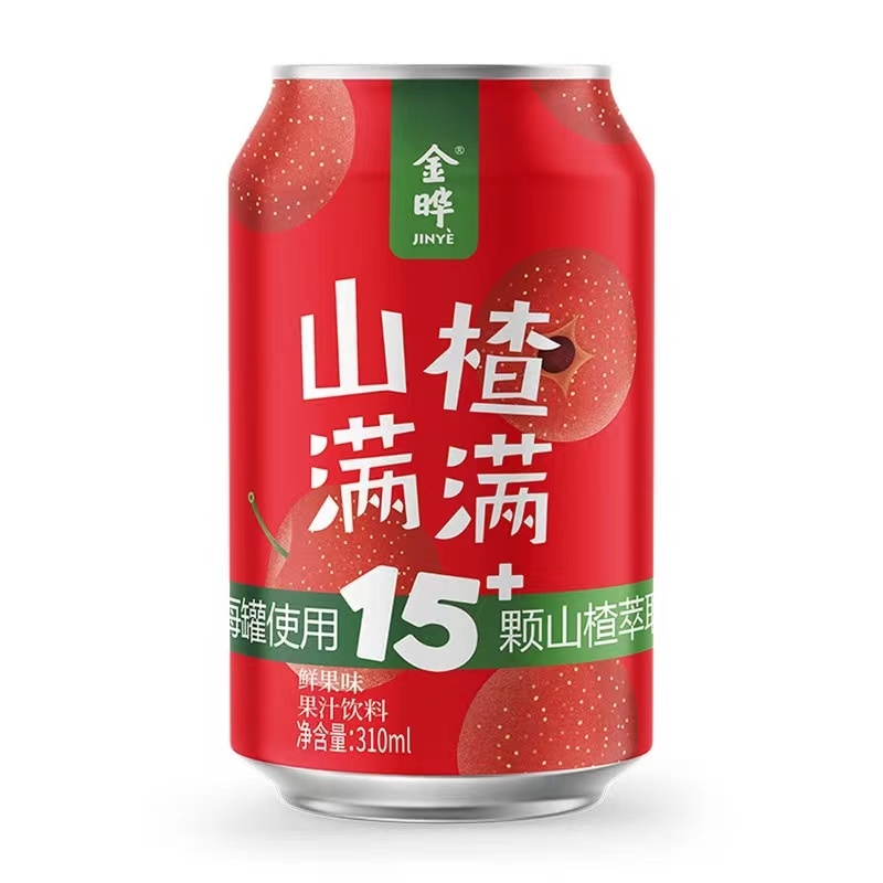 上海山姆会员超市代购金烨山楂满满果汁饮料山楂汁310ML*24罐包邮