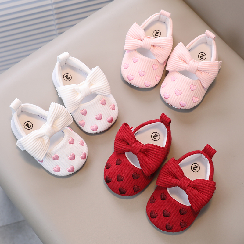 婴儿鞋女宝宝1周岁生日公主鞋春秋夏季软底学步布鞋不掉8-9个月10
