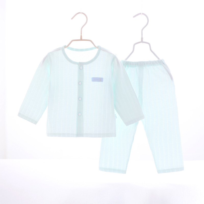 新生婴儿衣服3-24月男女宝宝长袖春秋分体套装纯棉薄款夏季空调服